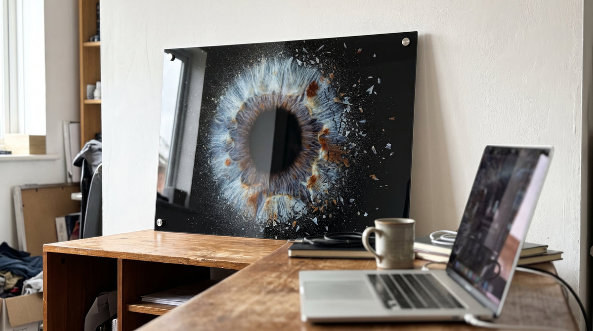 Acrylic print with one iris