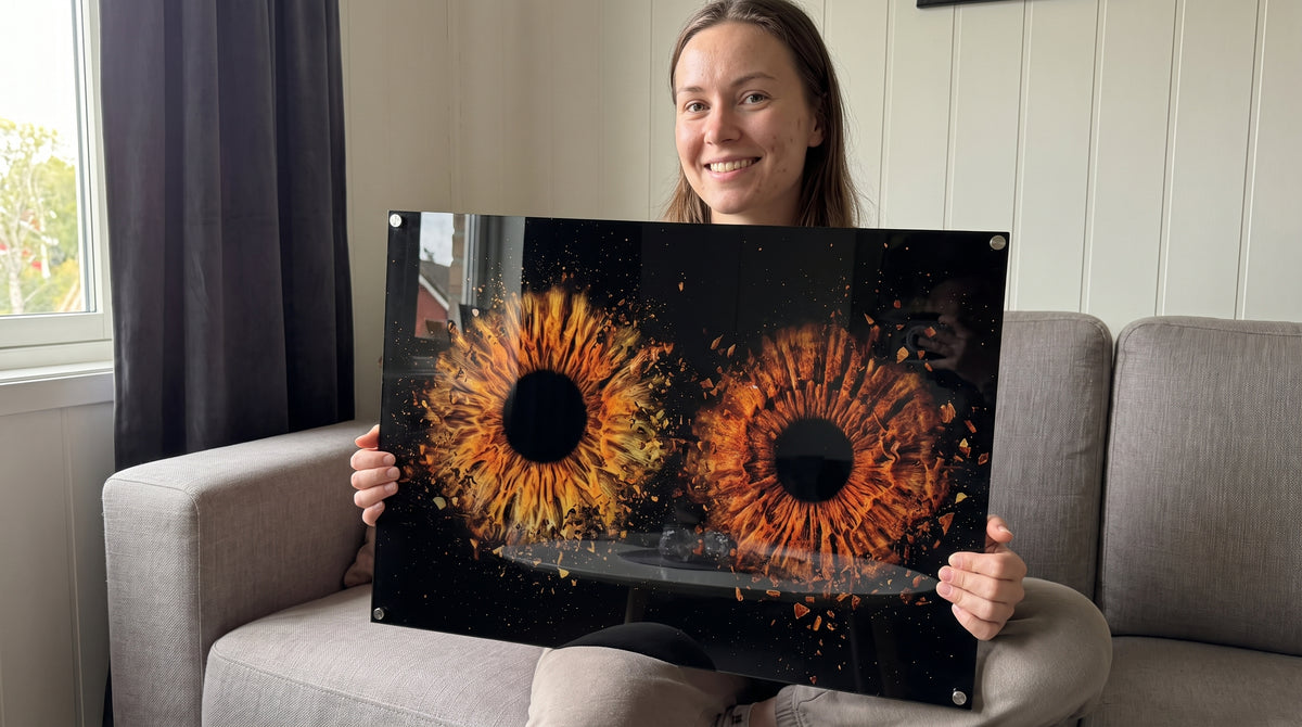 Acrylic print with two irises